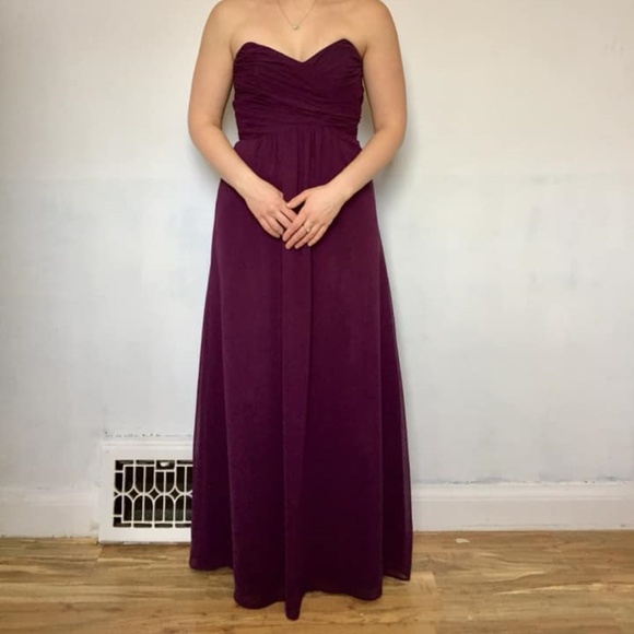 Floor-length strapless bridesmaid dress - Picture 1 of 3